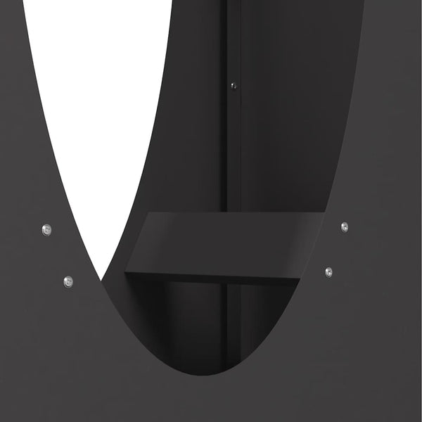Brennholzregal Schwarz Stahl 50x100 cm