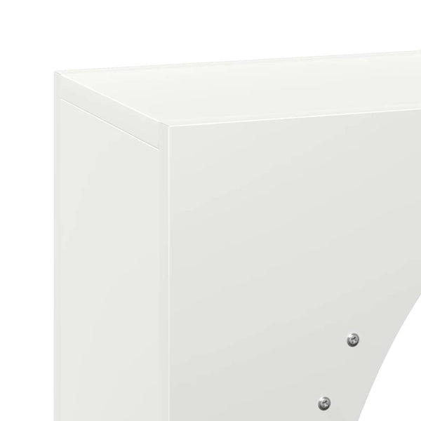 Weißes Kaminholzregal aus Stahl 50x23x100 cm