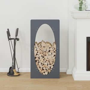 Brennholzregal Anthrazit 50x23x100 cm