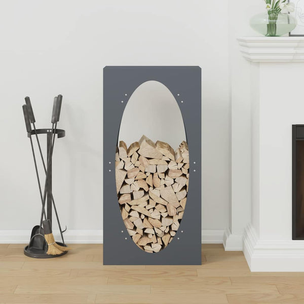 Brennholzregal Anthrazit 50x23x100 cm