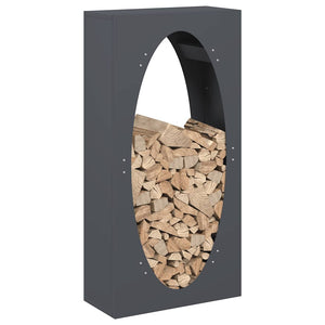 Brennholzregal Anthrazit 50x23x100 cm