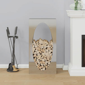 Kaminholzregal Edelstahl 50x23x100cm