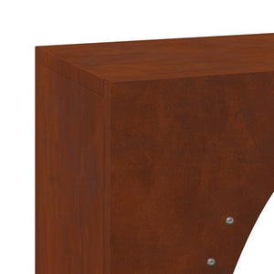 Brennholzregal aus wetterfestem Stahl 50x23x100 cm