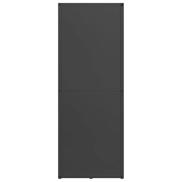 Brennholzregal Schwarz 40x30x80 cm