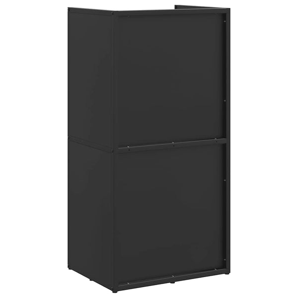 Brennholzregal Schwarz 40x30x80 cm