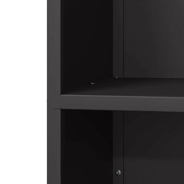 Brennholzregal Schwarz 40x30x80 cm