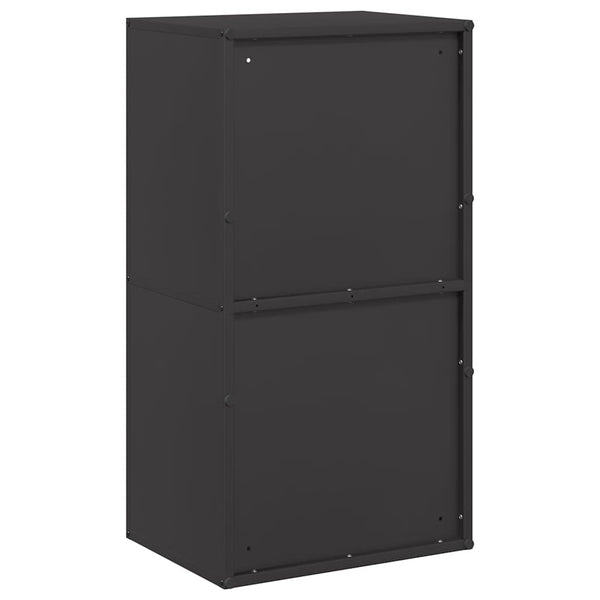 Brennholzregal Schwarz 40x30x75 cm