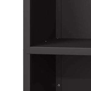 Brennholzregal Schwarz 40x30x75 cm