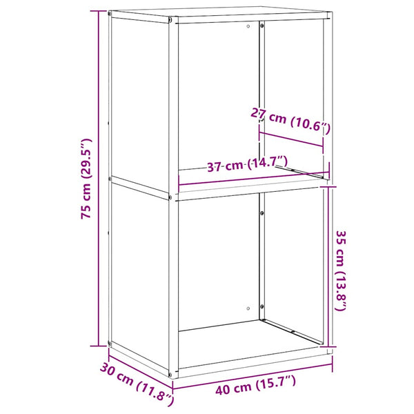 Brennholzregal Anthrazit 40x30x75 cm