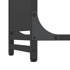 Schwarzes Brennholzregal aus Stahl, 44x65 cm
