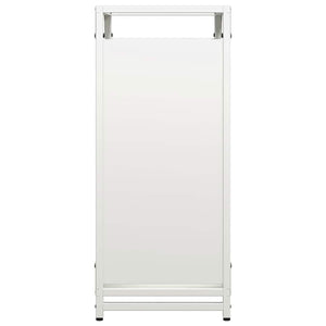Weißes Brennholzregal Stahl 44x28x65cm