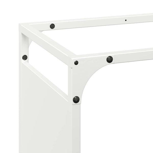 Weißes Brennholzregal Stahl 44x28x65cm
