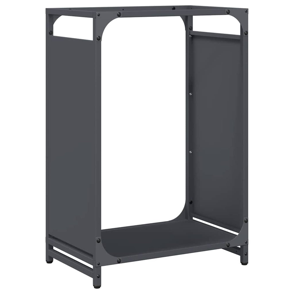 Brennholzregal Anthrazit Stahl 44x28x65 cm