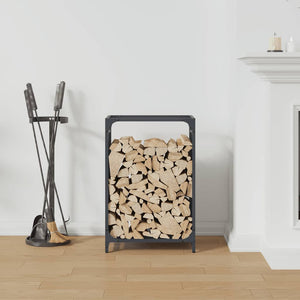Brennholzregal Anthrazit Stahl 44x28x65 cm