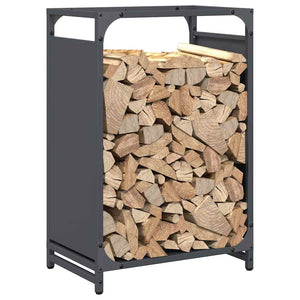 Brennholzregal Anthrazit Stahl 44x28x65 cm