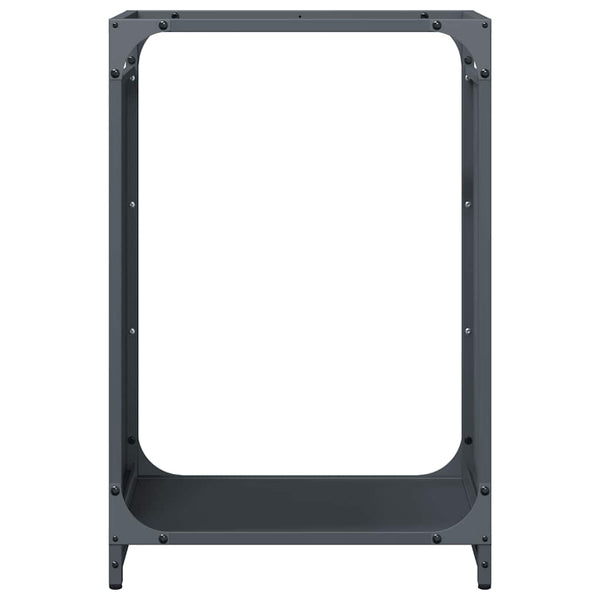 Brennholzregal Anthrazit Stahl 44x28x65 cm