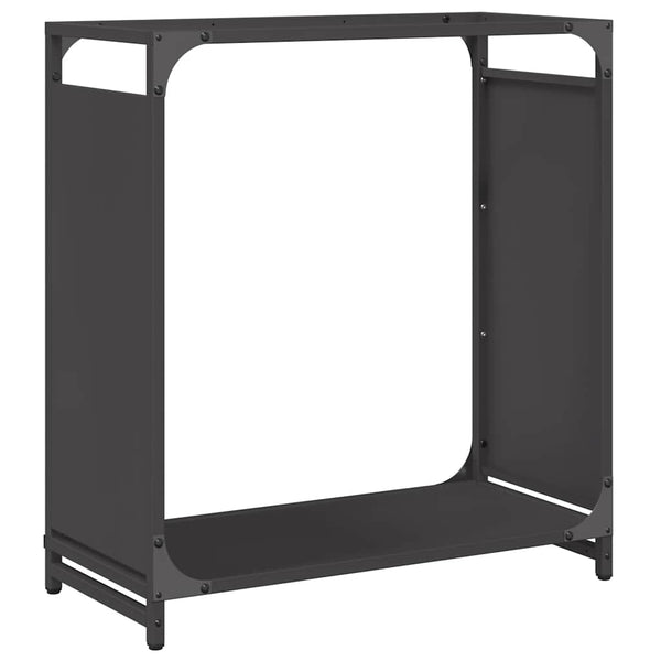 Brennholzregal Schwarz 60x28x65 cm