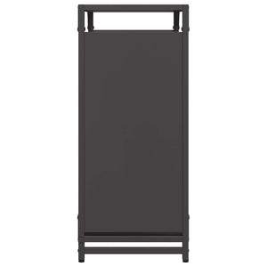 Brennholzregal Schwarz 60x28x65 cm