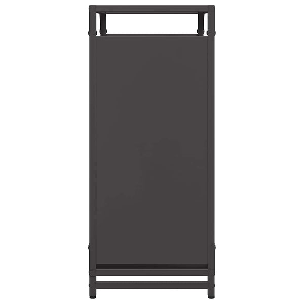 Brennholzregal Schwarz 60x28x65 cm