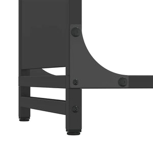 Brennholzregal Schwarz 60x28x65 cm