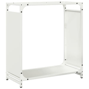Weißes Kaminholzregal aus Stahl 60x28x65 cm