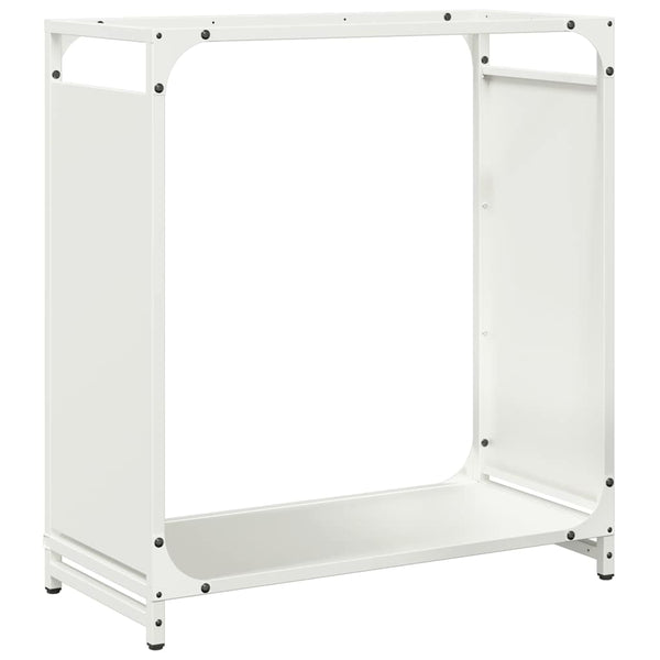 Weißes Kaminholzregal aus Stahl 60x28x65 cm