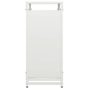 Weißes Kaminholzregal aus Stahl 60x28x65 cm