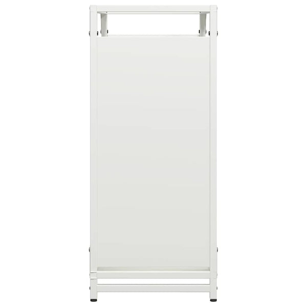Weißes Kaminholzregal aus Stahl 60x28x65 cm
