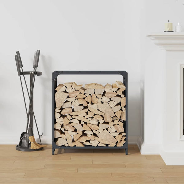Brennholzregal Anthrazit 60x28x65 cm