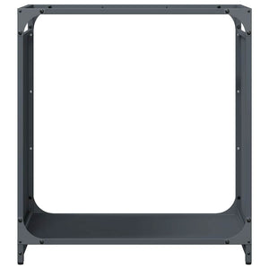 Brennholzregal Anthrazit 60x28x65 cm