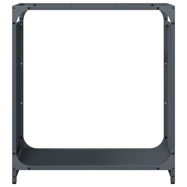 Brennholzregal Anthrazit 60x28x65 cm