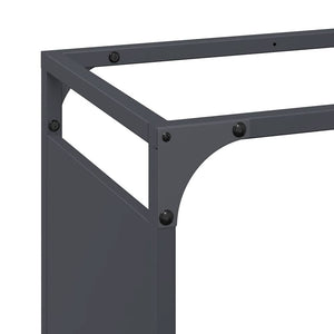 Brennholzregal Anthrazit 60x28x65 cm