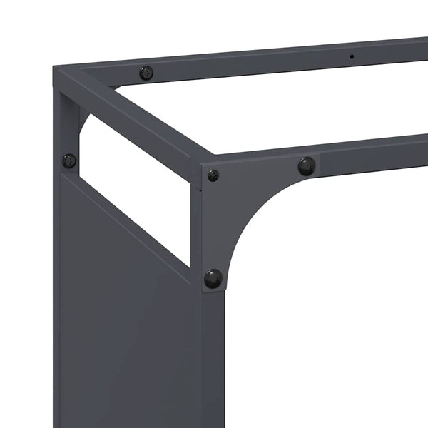 Brennholzregal Anthrazit 60x28x65 cm