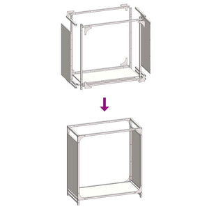 Brennholzregal Anthrazit 60x28x65 cm
