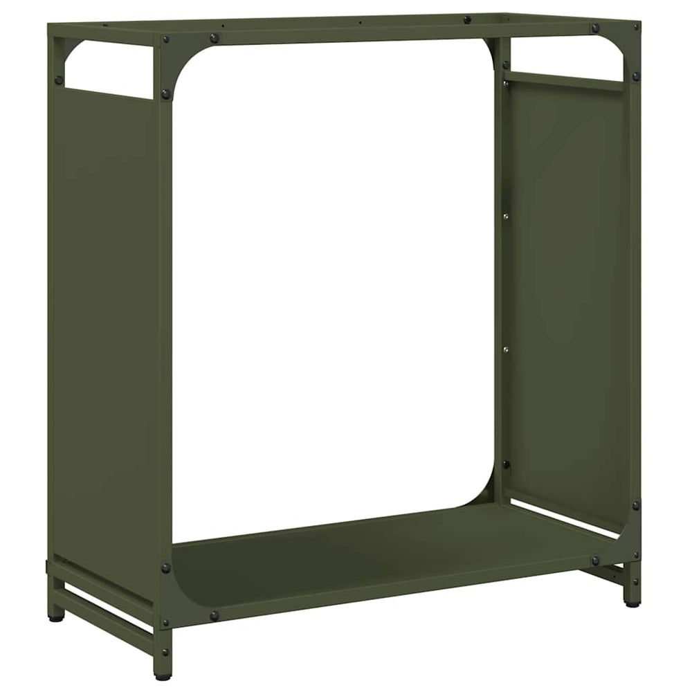 Brennholzregal Olivgrün 60x28x65 cm