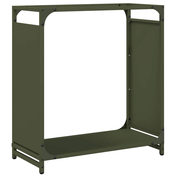 Brennholzregal Olivgrün 60x28x65 cm