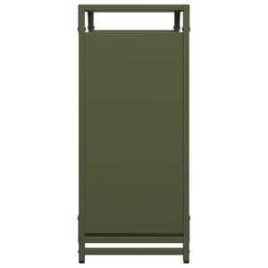 Brennholzregal Olivgrün 60x28x65 cm