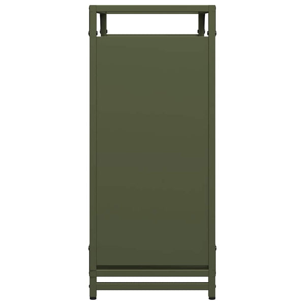 Brennholzregal Olivgrün 60x28x65 cm