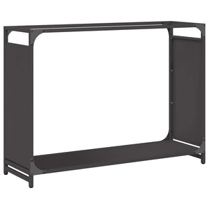 Brennholzregal Schwarz 90x65 cm
