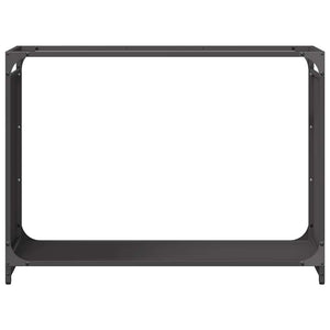 Brennholzregal Schwarz 90x65 cm