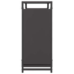 Brennholzregal Schwarz 90x65 cm