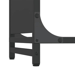 Brennholzregal Schwarz 90x65 cm