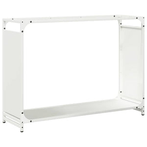 Weißes Brennholzregal 90x28x65 cm