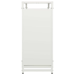 Weißes Brennholzregal 90x28x65 cm