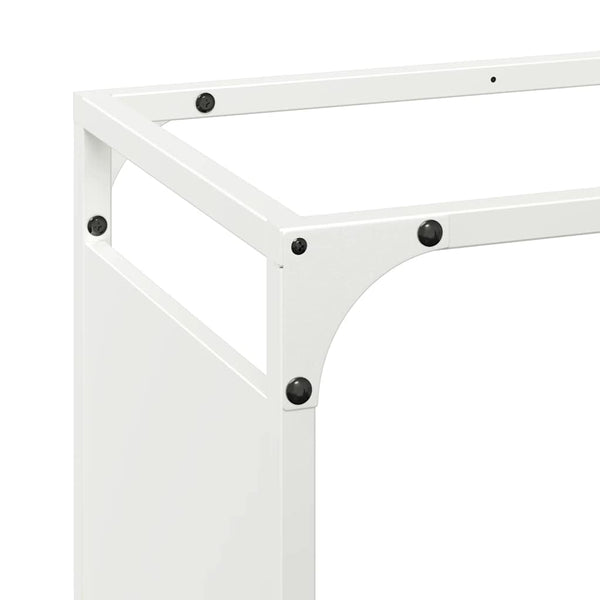 Weißes Brennholzregal 90x28x65 cm