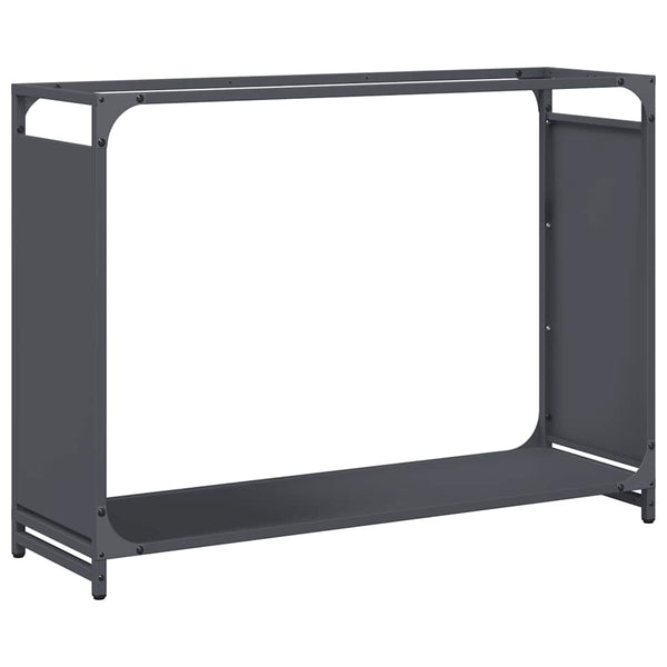 Brennholzregal Anthrazit Stahl 90x28x65 cm