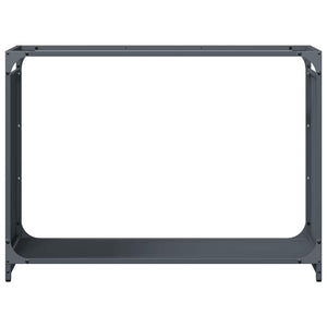 Brennholzregal Anthrazit Stahl 90x28x65 cm