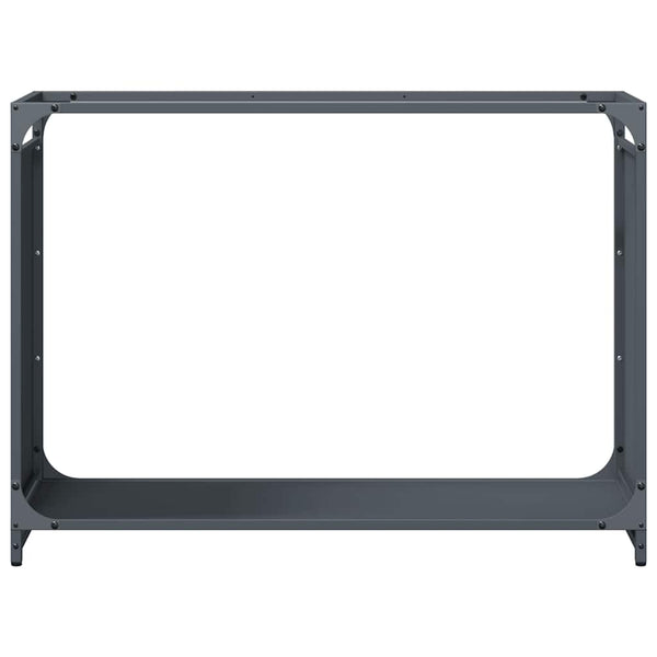 Brennholzregal Anthrazit Stahl 90x28x65 cm