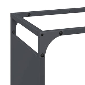 Brennholzregal Anthrazit Stahl 90x28x65 cm