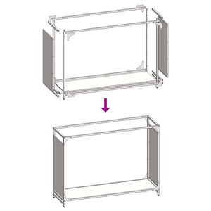 Brennholzregal Anthrazit Stahl 90x28x65 cm